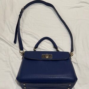 Kate Spade Classic Structured Women’s Top Handle Crossbody Bag in Navy